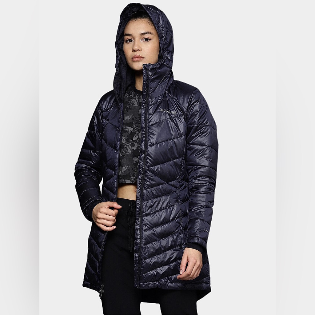 New! Cute Womens Columbia Joy Peak Mid Jacket Omni Heat Gold Infinity Hooded